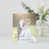 Een moderne, eenvoudige foto bruiloft bedankt (Staand voorkant)