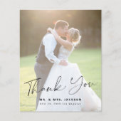 Een moderne, eenvoudige foto bruiloft bedankt (Voorkant)