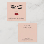 Een moderne, eenvoudige slingerwandelaar vierkante visitekaartje (Voorkant / Achterkant)