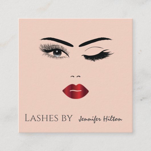 Een moderne, eenvoudige slingerwandelaar vierkante visitekaartje (Voorkant)