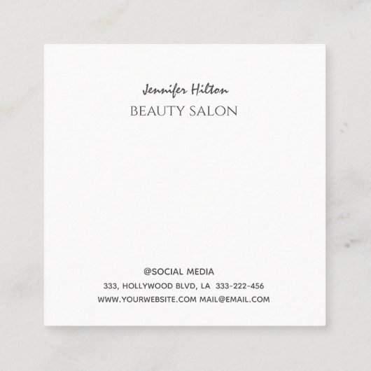 Een moderne, eenvoudige slingerwandelaar vierkante visitekaartje (Achterkant)