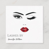 Een moderne, eenvoudige slingerwandelaar vierkante visitekaartje (Voorkant)