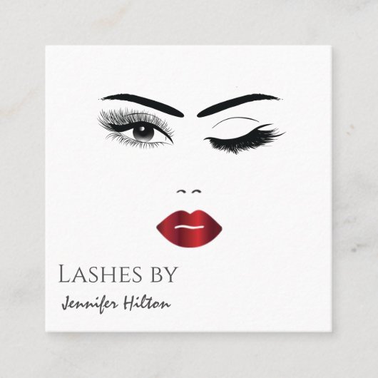 Een moderne, eenvoudige slingerwandelaar vierkante visitekaartje (Voorkant)