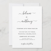 Een moderne elegante uitnodiging voor een eenvoudi (Voorkant)