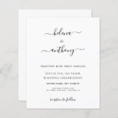 Een moderne elegante uitnodiging voor een eenvoudi (Voorkant / Achterkant)