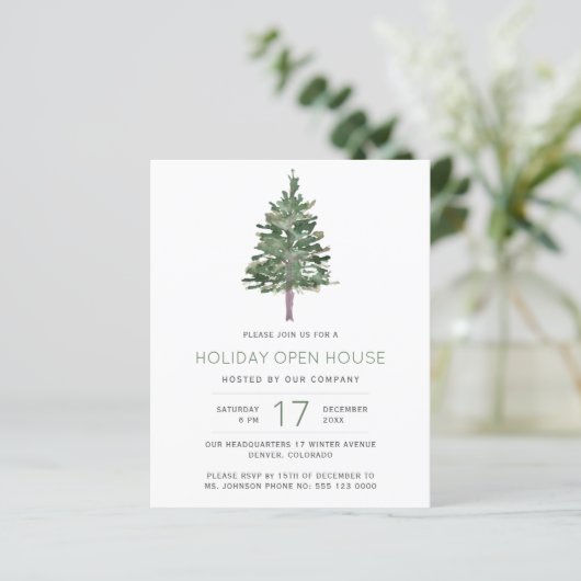 Een moderne feestdag in de vorm van een uitnodigin (Staand voorkant)