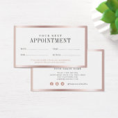 Een moderne gouden grenssalon voor roos visitekaartje (Bureau)