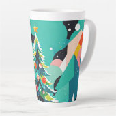 Een moderne kerstboom illustratie 1 - Latte Mok (Rechterhoek)