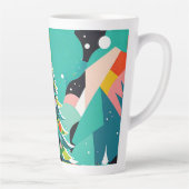 Een moderne kerstboom illustratie 1 - Latte Mok (Rechts)