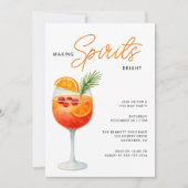 Een moderne kerstfeest met spritsen kaart (Voorkant)