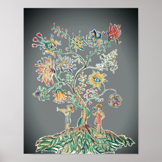 Een moderne levensboom poster (Voorkant)