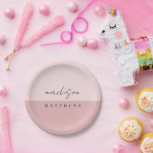 Een moderne, minimalistische handgeschreven script papieren bordje (Feest)