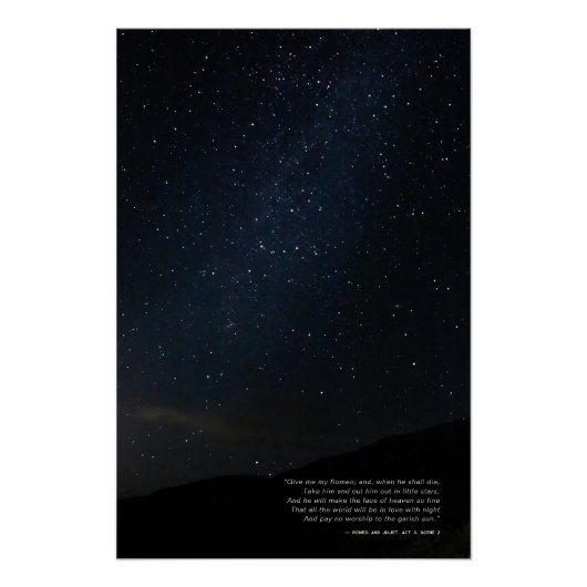 Een moderne minimalistische Sterrennacht Perfect Poster (Voorkant)