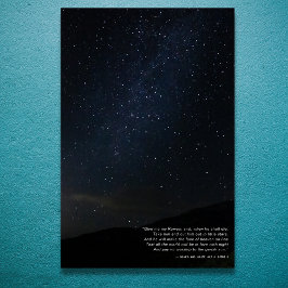 Een moderne minimalistische Sterrennacht Perfect Poster