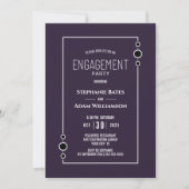 Een moderne Paarse verlovingsfeest Kaart (Voorkant)