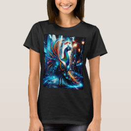 Een moderne pauw in de grote stad t-shirt