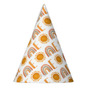 Eén - Moderne regenboog en zonneschijn 1ste verjaa Feesthoedjes (Links)