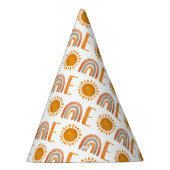 Eén - Moderne regenboog en zonneschijn 1ste verjaa Feesthoedjes (Rechts)