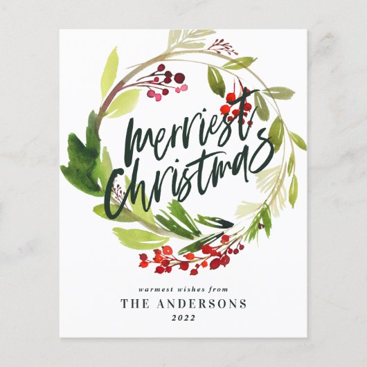 Een moderne rode en groene kerstelegant (Voorkant)