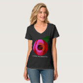 Een moderne roos T-shirt (Voorkant volledig)