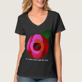Een moderne roos T-shirt