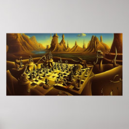 Een moderne, surrealistische abstracte grote schaa poster