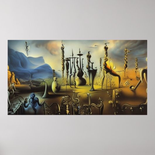 Een moderne surrealistische abstracte grote surrea poster (Voorkant)