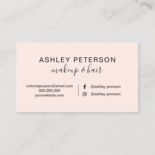 Een moderne tipolaire marmer roos goud glitter visitekaartje (Achterkant)