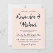 Een moderne uitnodiging voor een gemengde bruiloft (Voorkant)