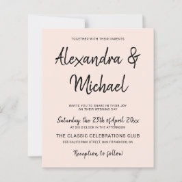 Een moderne uitnodiging voor een gemengde bruiloft