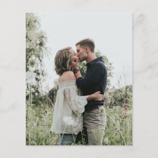 Een moderne uitnodiging voor fotobruiloft voor zon (Achterkant)