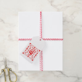 Een moderne Valentijnsdag in Bauhaus-stijl Cadeaulabel