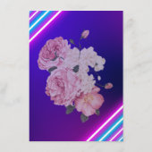 Een moderne verjaardagsuitnodiging informatiekaartje (Achterkant)