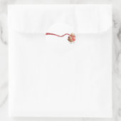 Een moderne versie van de Robin Red Breast Ronde Sticker (Tas)