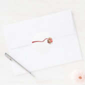 Een moderne versie van de Robin Red Breast Ronde Sticker (Envelop)