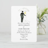 Een moderne Waterverf minimalistische bruiloft Kaart (Staand voorkant)