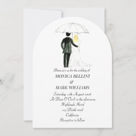 Een moderne Waterverf minimalistische bruiloft Kaart