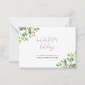 Een moderne zakelijke vakantiekaart notitiekaartje (Voorkant)