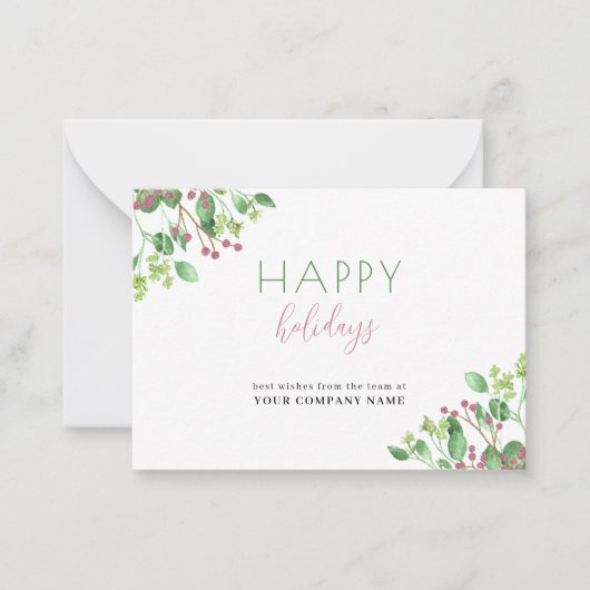 Een moderne zakelijke vakantiekaart notitiekaartje (Voorkant)