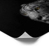 Een moderne zwarte en witte foto van de luipaard poster (Hoek)