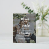 Een moderne zwarte, transparante fotobruiloft (Staand voorkant)