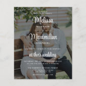 Een moderne zwarte, transparante fotobruiloft (Voorkant)