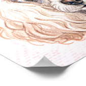 Een modieuze hond gekleed in menselijke kleding Po Poster (Hoek)