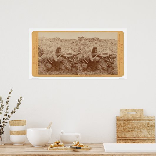 Een Modoc Brave op het Warpad (1172) Poster (Keuken)