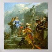 Een moeder die een papegaai presenteert aan een da poster (Voorkant)