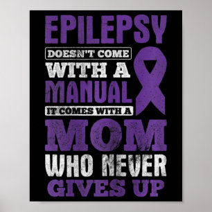 Een moeder die nooit het bewustzijn van epilepsie  poster