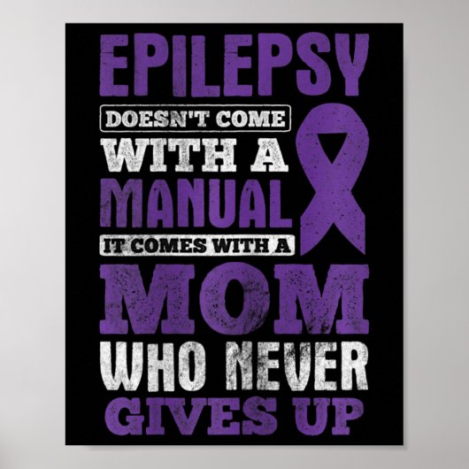 Een moeder die nooit het bewustzijn van epilepsie poster (Voorkant)