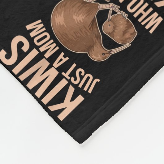 Een moeder die van kiwi's houdt... fleece deken (Hoek)