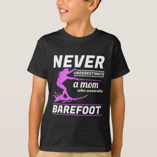 Een moeder die Waterski's Refoot Water Skiën Touw T-shirt