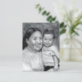 Een moeder en haar Baby... december 2004 Briefkaart (Staand voorkant)